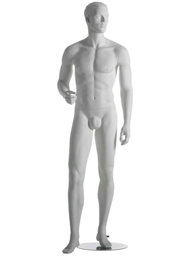 location mannequin homme avec muscles pour vitrine et cheveux sculptés Marseille
