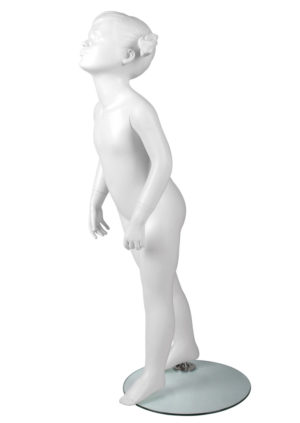 Mannequin fille 4 ans debout tête sculptée Paris