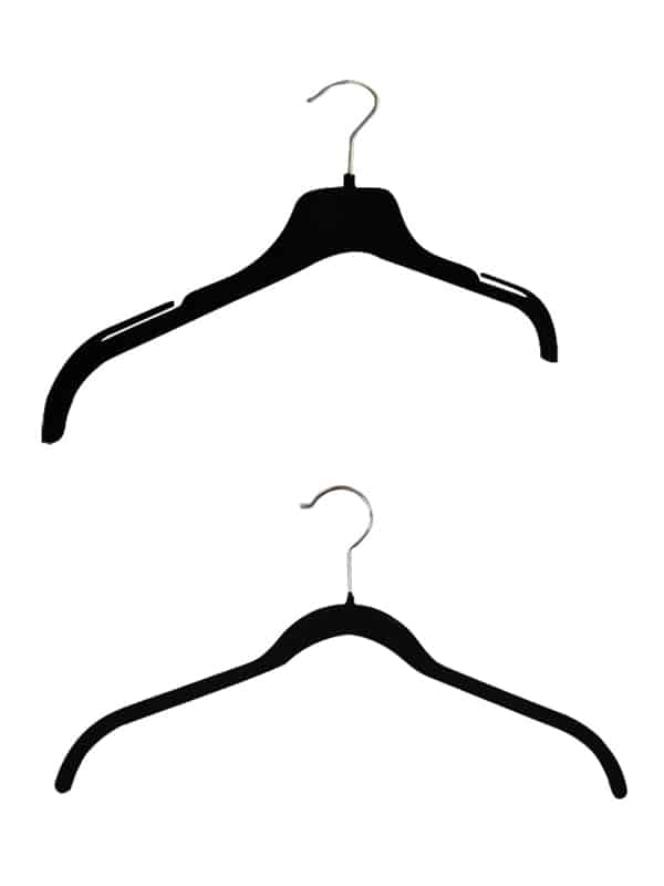 ECOVEL - Cintre en velours avec encoches et barre pour chemises