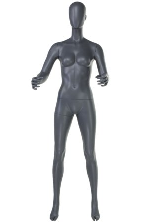 Mannequin femme édition sport couleur gris bras pliés